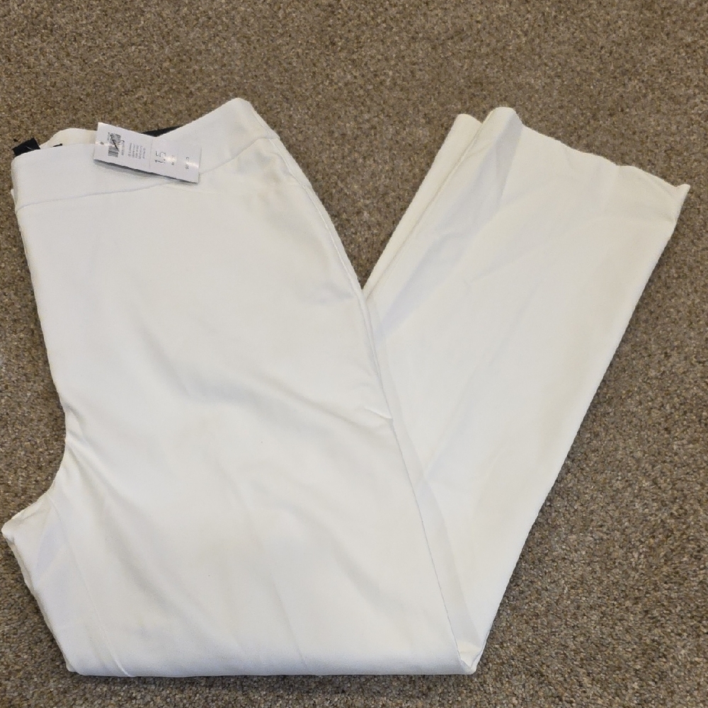 Women's Chico's So Slimming Straight Leg Grace Optic White Pant! NWT!